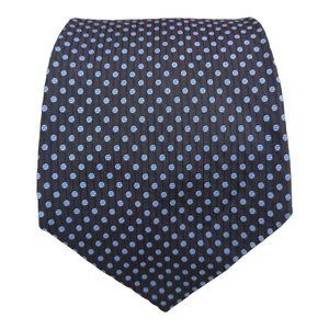 LUIGI BORRELLI 7Fold Brown Polka Dot Silk Tie ITALY 61"/ 4" EC